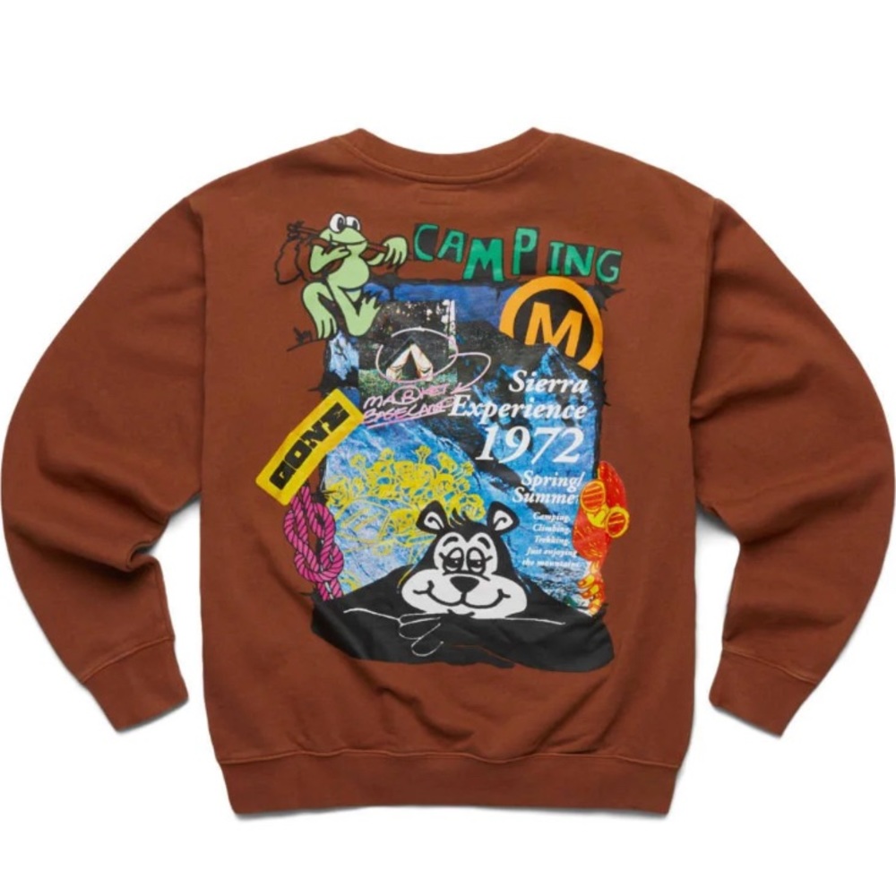 MARKET - GONE CAMPING WASHED CREWNECK SWEATSHIRT SMALL/ Brand new